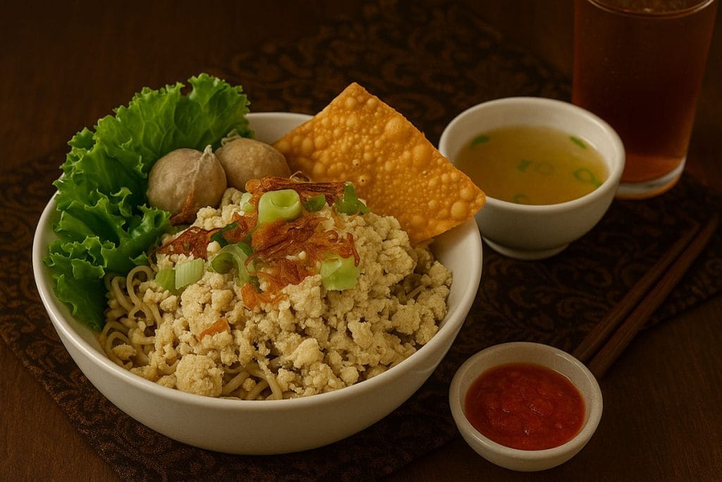 cwi mi malang with saus sambal