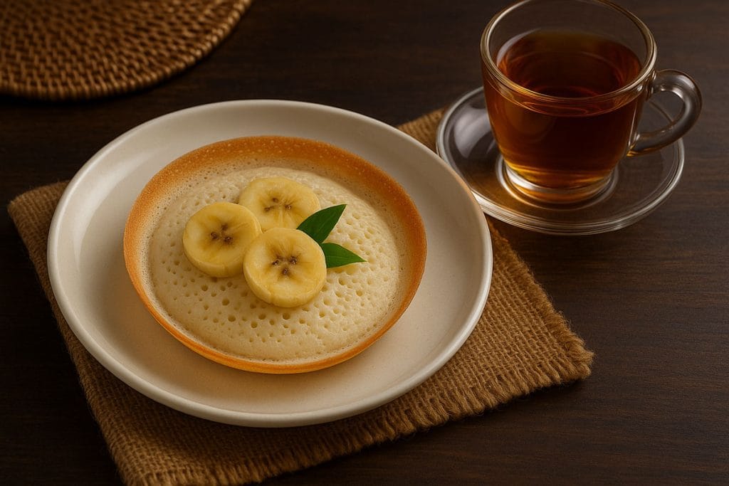 serabi solo with hot tea