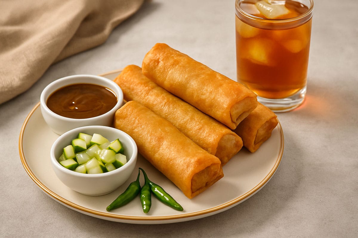 lumpia semarang werved with acar