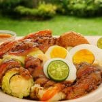 a plate of siomay bandung