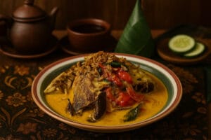 mangut ikan pari in javanese traditional style