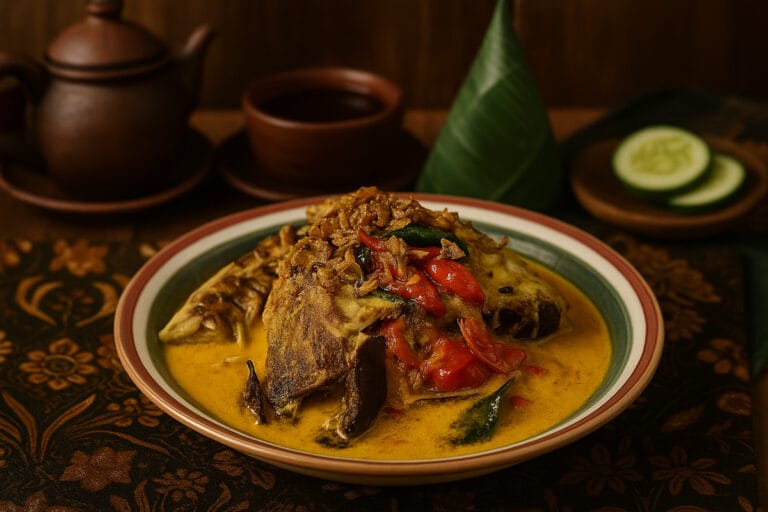 mangut ikan pari in javanese traditional style