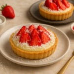 Strawberry Coconut Custard Pie