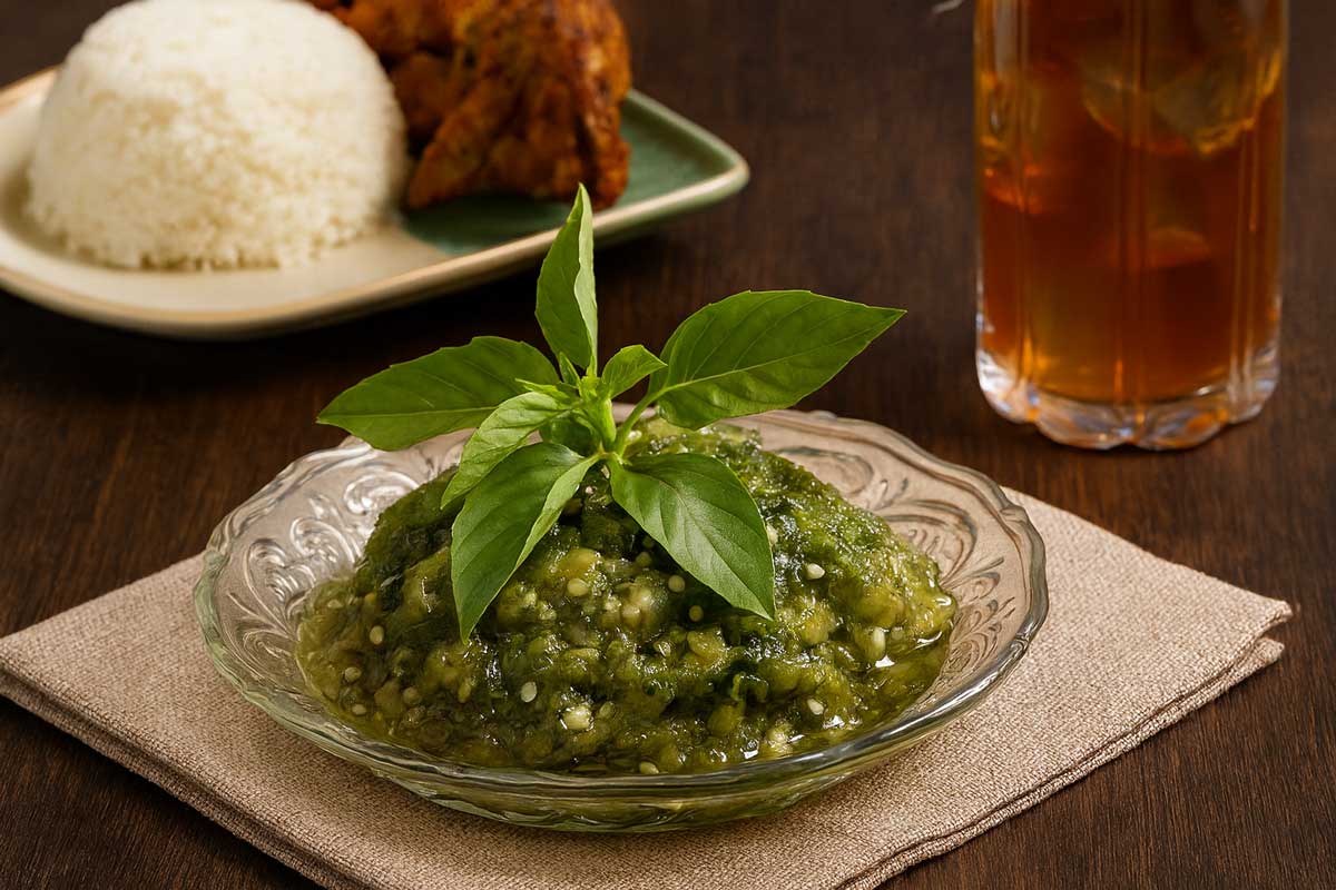 terung bakar sambal kemangi
