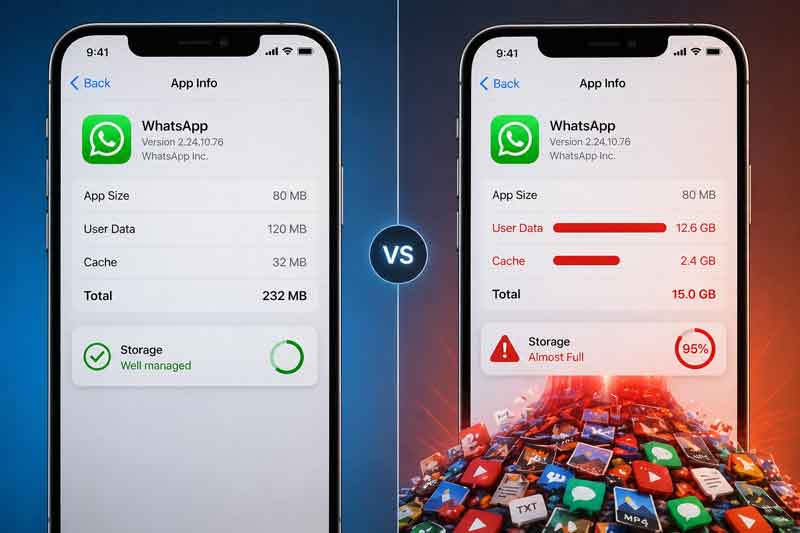 storage hp cepat penuh