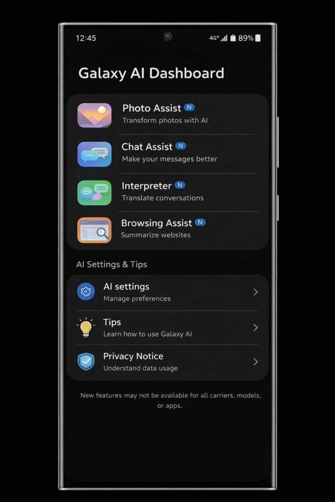 optimasi samsung galaxy s26 ultra untuk AI assist