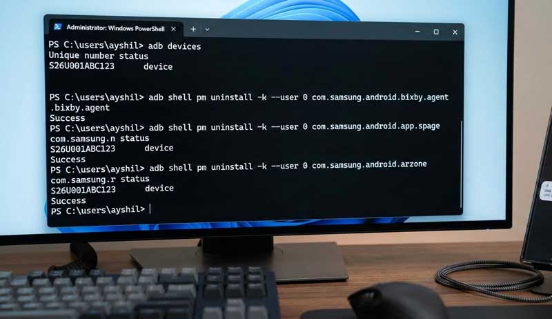 adb shell Samsung Galaxy S26 Ultra