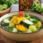 Bowl of Gangan Labu clear vegetable soup
