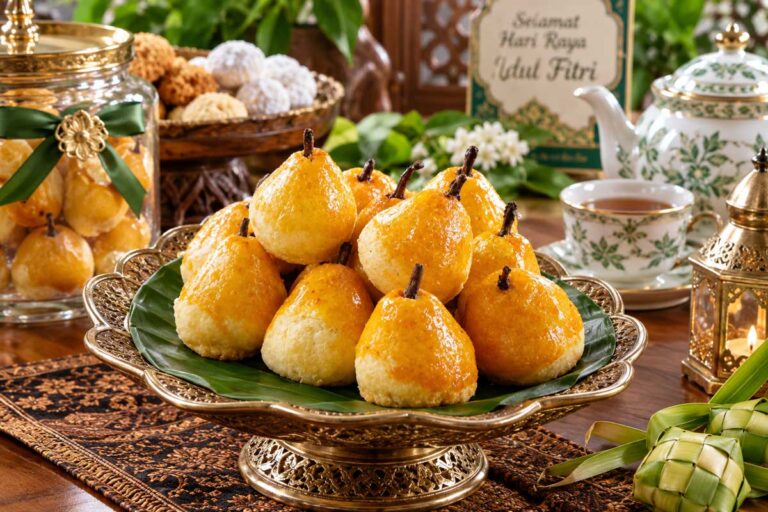 Jar of golden Indonesian Nastar pineapple tarts